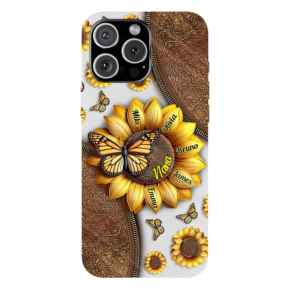 Sunflower Gift For Grandma Mom - Personalized Grandma Full Print Phone Case