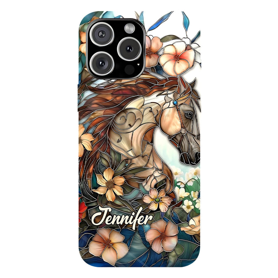 Love Horses - Personalized Horse Full Print Phone Case