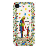 Tu ne marcheras jamais seul - Coque de téléphone personnalisée avec impression intégrale pour la sensibilisation à l'autisme