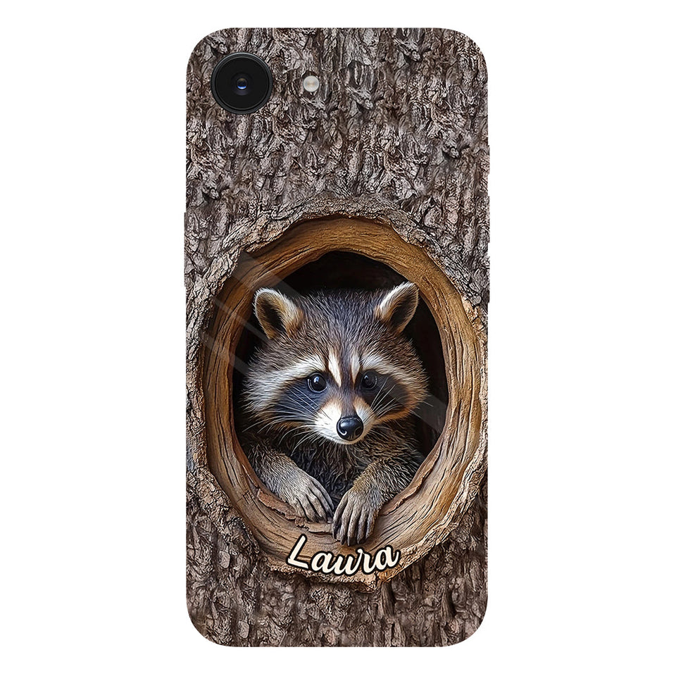 Adorable Raccoon - Personalized Raccoon Full Print Phone Case