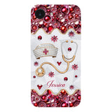 Nurse's Hat & Stethoscope - Personalized Nurse Full Print Phone Case