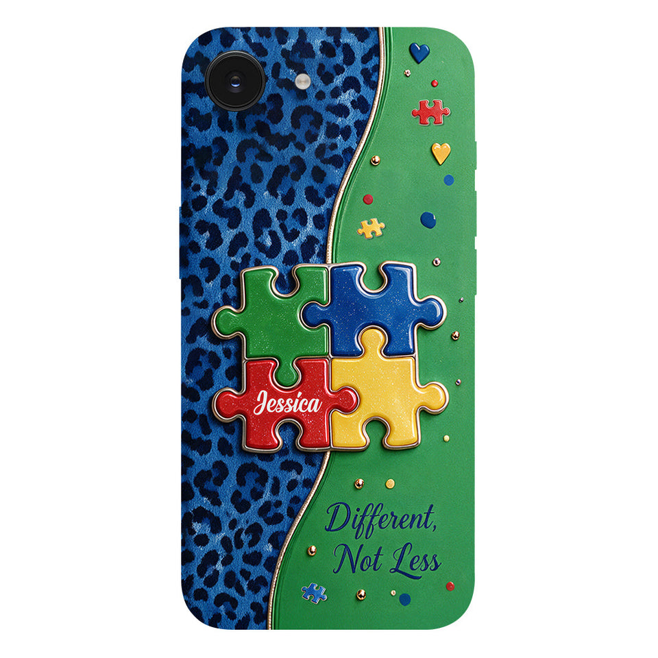 Different Not Less - Personalized Autism Awareness Full Print Phone Case
