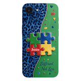 Different Not Less - Personalized Autism Awareness Full Print Phone Case