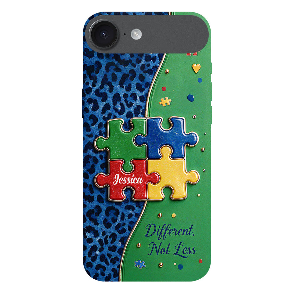 Different Not Less - Personalized Autism Awareness Full Print Phone Case